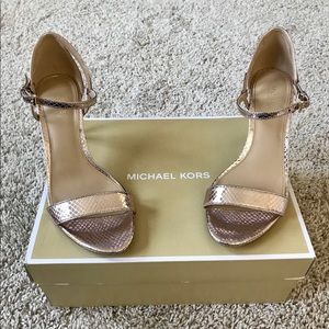 Michael Kors Rose Gold Heels 6.5